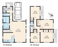 その他:３号棟　４ＬＤＫ＋ＳＩＣ＋カースペース　５３８０万円（税込）　建物面積：９９．３６ｍ2（３０．０５坪）敷地面積（実測）１００．０８ｍ2（３０．２７坪）建築確認番号：第２５ＫＡＫ建確００８５５号　